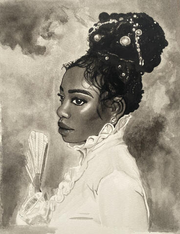 Pearl.8.5 x 11.Ink wash.2021