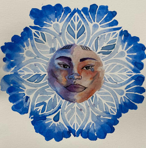 Neptune.8.5 x 11.Watercolor.2024