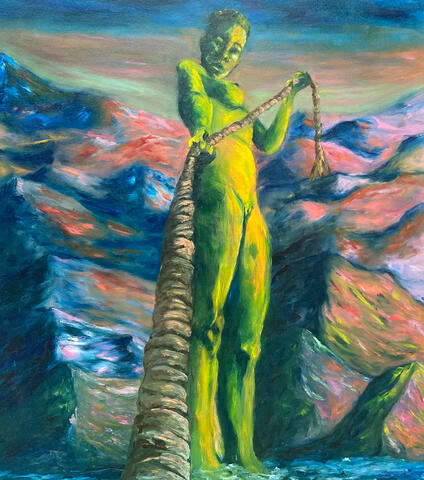 You&#39;re Going to be Okay.40 x 46.Oil on canvas.2023
