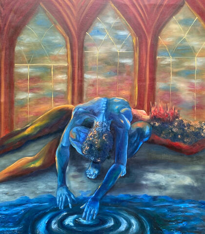 Rebirth.40 x 48.Oil on canvas.2022